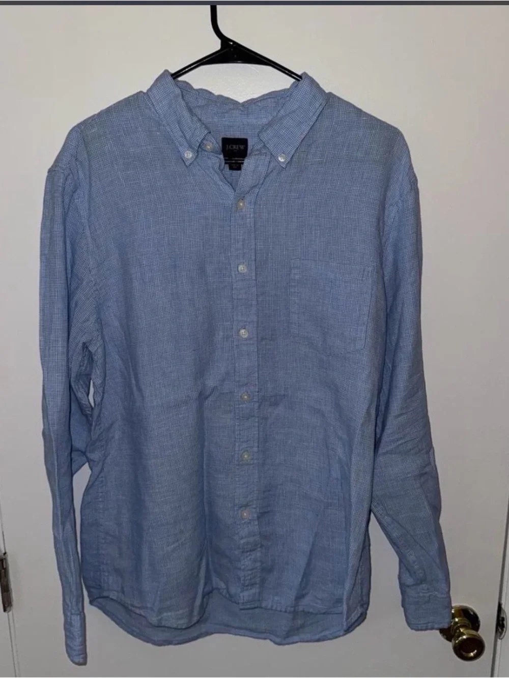 J. Crew Blue Microcheck Button-Down Shirt